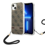 Guess GUOHCP14MH4STW iPhone 14 Plus 6.7 &quot;brown / brown hardcase 4G Print Strap