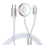 Joyroom 2-in-1- Lightning -Kabel und induktives Ladegerät für Apple Watch 1,5 m weiß (S-IW012)