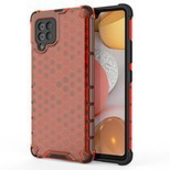 Honeycomb Case armor cover with TPU Bumper for Samsung Galaxy A42 5G red