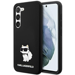 Karl Lagerfeld Choupette-Silikonhülle für Samsung Galaxy S24+ – Schwarz