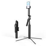 Wozinsky WST-360YS Selfie-Stick mit Stativfunktion mit 360° AI Auto Face Tracking Gestensteuerung - Schwarz