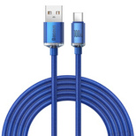 Baseus Crystal Shine Series cable USB cable for fast charging and data transfer USB Type A - USB Type C 100W 2m blue (CAJY000503)