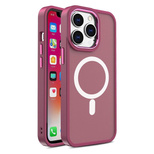 Magnetyczne etui z MagSafe Color Matte Case do iPhone 14 Plus - burgundowe