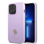 Guess GUHCP13LPS4MU iPhone 13 Pro / 13 6.1&quot; purple/purple hardcase Saffiano 4G Small Metal Logo