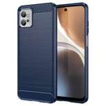 Carbon Case für Motorola Moto G32 flexible Silikon-Carbon-Hülle blau