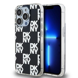 DKNY IML Checkered Mono Pattern Hülle für iPhone 15 Pro – Schwarz