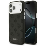 Guess Peony Hot Stamp Script MagSafe Case for iPhone 17 Pro Max - Black