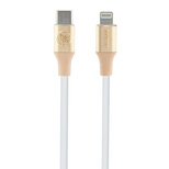 Kabel Guess Ebossed Logo USB-C / Lightning 1.5m szybkie ładowanie - złoty