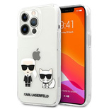 Karl Lagerfeld Transparent Karl &amp; Choupette Case for iPhone 13 Pro / 13 - Transparent