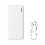 Baseus Airpow 20W 10000mAh Power Bank with Baseus Simple Series USB-A - USB-C 30 cm Cable - White