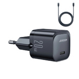 Joyroom JR-TCF02 USB-C PD 20W wall charger + USB-C cable - black