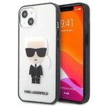 Etui Karl Lagerfeld Iconik Karl na iPhone 13 mini - przezroczyste