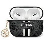 Guess GUA2P4RPSK AirPods 1/2 cover black/black 4G Printed Stripes Charm