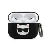 Etui Karl Lagerfeld Silicone Choupette na AirPods Pro - czarne