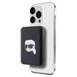 Karl Lagerfeld Powerbank inductive KLPB5FPGKSKIHK 16W 5000mAh black/black Karl Head Pin MagSafe