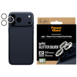 Szkło hartowane na obiektyw PanzerGlass Hoops Glitter do iPhone 17 Pro / 17 Pro Max / 16 Pro / 16 Pro Max - srebrne