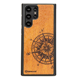 Etui Bewood Traveler Merbau drewniane na Samsung Galaxy S22 Ultra - jasnobrązowe