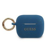 Guess GUACAPSILGLBL AirPods Pro Abdeckung blau/blauer Silikon-Glitter