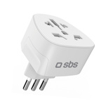 SBS IT Travel Adapter - Universal - White