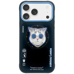 Nimmy Glasses Cool Cat MagSafe Case für iPhone 17 Pro - Schwarz und Blau