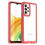 Outer Space Case etui do Samsung Galaxy A33 5G pokrowiec z elastyczną ramką czerwone