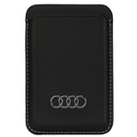 Audi Synthetic Leather magnetic wallet compatible with MagSafe - black