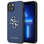 Guess GUHCP13SSA4GSBL iPhone 13 mini 5.4&quot; blue/blue hardcase Saffiano 4G Metal Logo