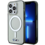 Hülle BMW BMHMP14XHCRS iPhone 14 Pro Max 6.7&quot; transparente Hartschale Silberring MagSafe