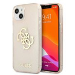 Guess GUHCP13SPCUGL4GGO iPhone 13 mini 5.4&quot; gold/gold hard case Glitter 4G Big Logo