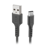 Type-C and USB 2.0 data and charging cable Black