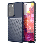 Thunder Case Flexibel Robuste Panzer Handyhülle TPU Schutzhülle für Samsung Galaxy S22 Ultra blau