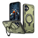 Hybrid Armor Trendy Case with MagSafe for iPhone 16 - Green