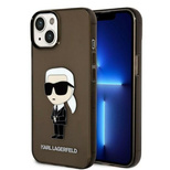 Karl Lagerfeld Ikonik Karl Hülle für iPhone 14 Plus – Schwarz