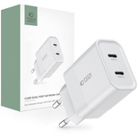 Tech-Protect C20W Netzladegerät 2x USB-C PD 20W - Weiß