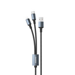 Dudao 2in1 USB-Kabel zum Laden von USB-A - USB-C / Lightning 6A 1,2 m schwarz (TGL2)