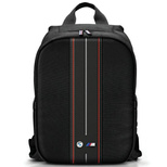 BMW Backpack BMBP15COMPVSKR 16&quot; Black Nylon Red Stripe