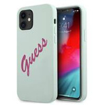 Guess GUHCP12SLSVSBF iPhone 12 mini 5.4&quot; blue fuchsia/blue fuschia hardcase Silicone Vintage