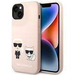 Karl Lagerfeld KLHMP14MSSKCI iPhone 14 Plus 6.7 &quot;hardcase light pink / light pink Silicone Karl &amp; Choupette Magsafe