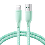 Joyroom Multi-Color Series S-A34 USB-A / Lightning 3A-Kabel 1 m – grün