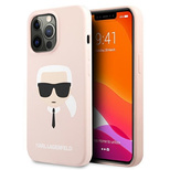 Karl Lagerfeld Silicone Karl`s Head Case for iPhone 13 Pro / 13 6.1&quot; - Light Pink