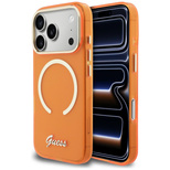 Guess IML Script Metal MagSafe Case for iPhone 17 Pro Max - Orange