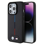 Etui BMW Quilted Tricolor MagSafe na iPhone 15 Pro Max - czarne