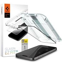 Szkło hartowane Spigen Glas.tR EZ Fit FC na iPhone 15 Pro Max - czarne
