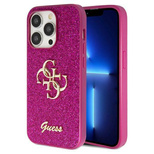 Guess Glitter Script Big 4G case for iPhone 15 Pro Max - purple