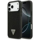Guess Rhinestone Triangle Logo Case for iPhone 17 Pro Max - Black