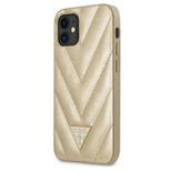 Guess GUHCP12SPUVQTMLBE iPhone 12 mini 5.4&quot; gold/gold hardcase V-Quilted Collection