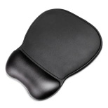 Ergonomic Mouse Pad and Wrist Rest Gel Eco Leather Large Anti-Slip - Black