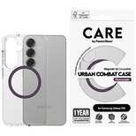 Etui CARE by PanzerGlass Flagship Urban Combat Purple QI do Samsung Galaxy S25 - przezroczysty