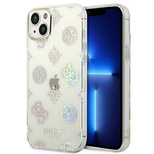 Guess GUHCP14SHTPPTH iPhone 14 6.1 &quot;clear / transparent hard case Peony Glitter