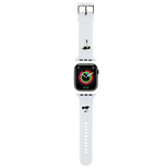 Karl Lagerfeld 3D Rubber Karl&Choupette Heads strap for Apple Watch 42/44/45/49mm - white